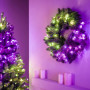 Twinkly iš anksto papuoštas vainikas su 50 RGB LED, žalias laidas, C tipo kištukas, 60 cm