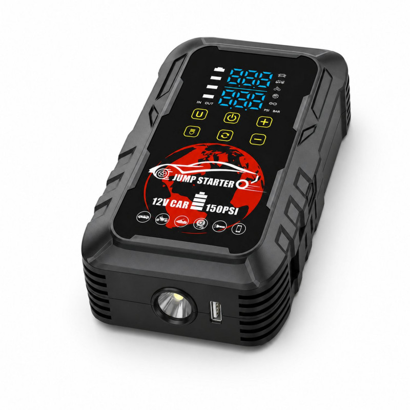 Extralink MaxJump 9 Xtreme 2-in-1 paleidiklis ir kompresorius, 8000 mAh