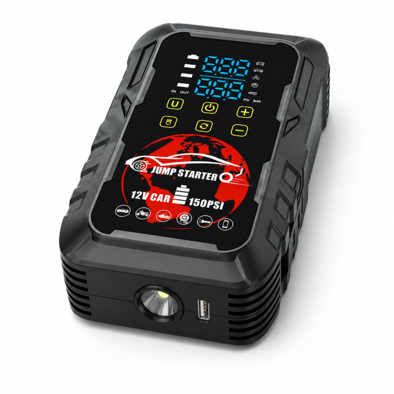 Extralink MaxJump 9 Xtreme 2-in-1 paleidiklis ir kompresorius, 8000 mAh