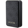 Guess GUPB10DP4GEGK nešiojamas įkroviklis 10000 mAh, 18 W, 4G Leather Metal Logo, juodas