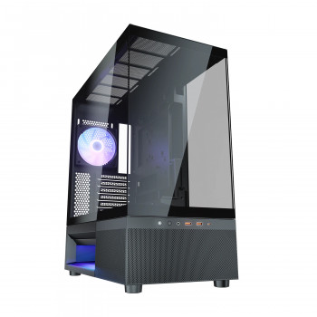 Cougar CFV220 ARGB Midi-Tower korpusas su stiklo paneliu, juodas