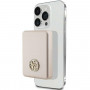Guess GUPBM5AL4DMD 4G Strassed Metal Logo MagSafe indukcinis powerbank 5000 mAh, 15W, auksinės spalvos
