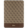 Guess GUFCP12PS4SGW dėklas Apple iPad Pro 12.9 (2020/2021/2022, 4/5/6 kartos), 4G Stripe Allover, rudas