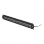 StarTech.com C6APANELSTP241UFT 24 prievadų 1U komutacinė panelė, ekranuota Cat6a, RJ45, 19", juoda