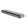 StarTech.com C6APANELSTP241UPD 24 prievadų 1U ekranuota Cat6A komutacinė panelė, 110 punch-down, skirta montuoti stove, RJ45 STP, 48.3 cm (19"), sidabrinė