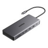 Ugreen Revodok Pro 313 USB-C nešiojamojo kompiuterio doko stotis (15978), UGR1851, 100 W, pilka