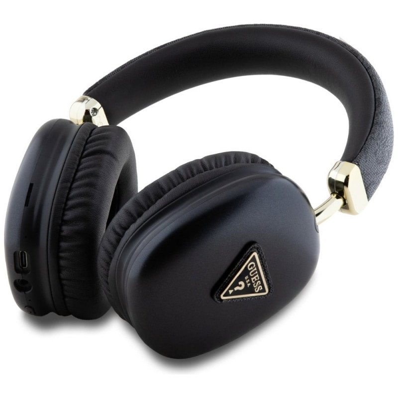 Guess 4G Triangle Logo belaidės antausės ausinės, Bluetooth 5.3, juodos