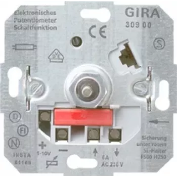 Gira 030900 reguliatorius ir jungiklis, įleidžiamas į sieną, metalinis