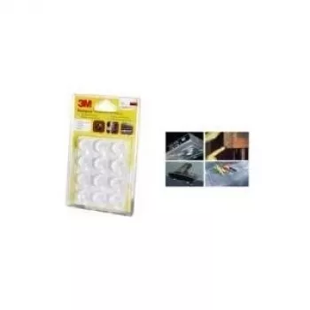 3M Bumpon apsauginis gumulėlis SJ5344BL, permatomas, apvalus, 19,0 mm skersmens, 4,0 mm aukščio, lipnus, slopina vibracijas