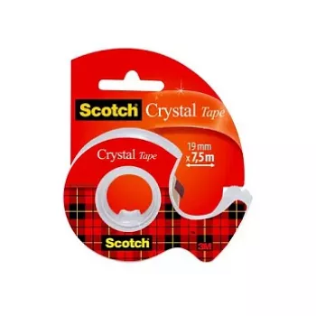 3M Scotch Crystal Clear 600 skaidri lipni juosta su rankiniu dozatoriumi, 19 mm x 7,5 m, permatoma 6-1975D