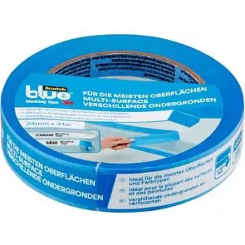 3M ScotchBlue Original daugiasluoksnė dažymo juosta 2090, 24 mm x 41 m, mėlyna, 14 dienų švarus nuėmimas, vidaus/lauko 2090DABE24