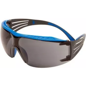 3M SecureFit SF402XSGAF-BLU apsauginiai akiniai, pilki rūko ir įbrėžimų atsparūs stiklai, mėlyni rėmeliai, XS