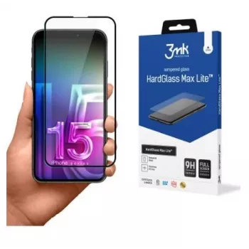 3MK Apple iPhone 15 Pro Max HardGlass Max Lite Black