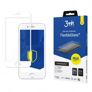 3MK Apple iPhone 7/8 Plus White FlexibleGlass Max Screen Protector