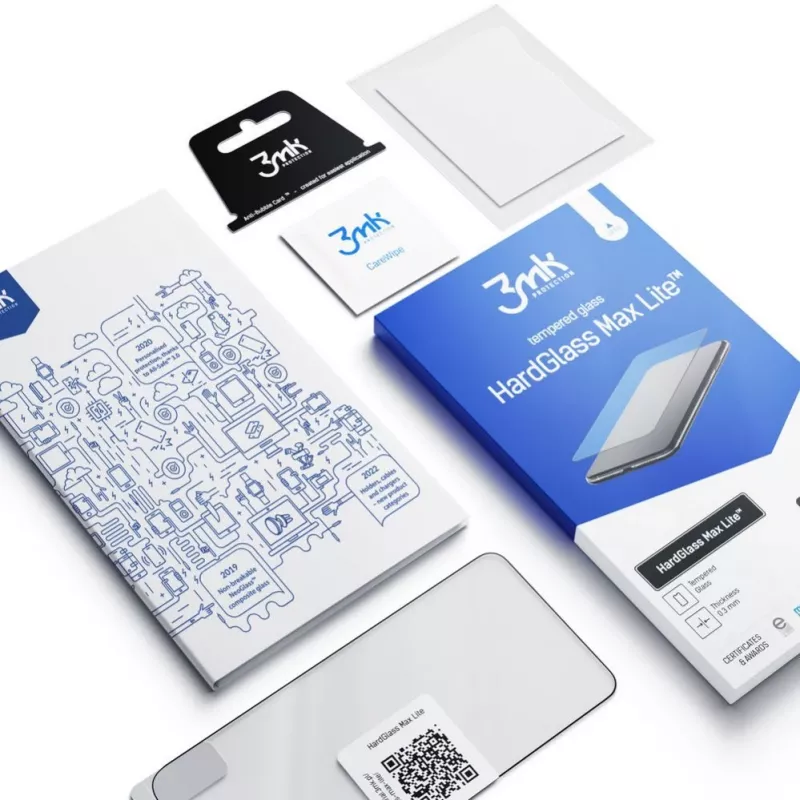3MK HardGlass Lite Grūdinto stiklo ekrano apsauga, skirta Xiaomi Redmi Note 12 5G / Poco X5 5G - juoda