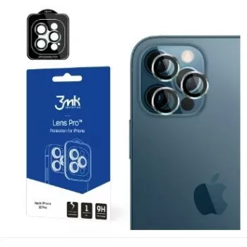3MK Lens Protection Pro, skirta iPhone 12 Pro – grūdinto stiklo fotoaparato lęšių apsauga (3 vnt.)