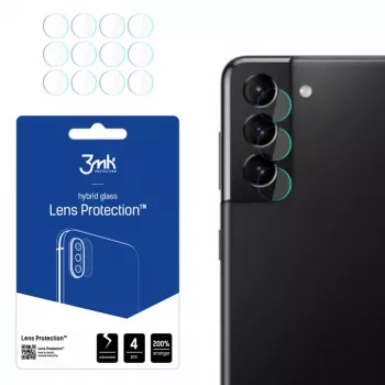 3MK Samsung Galaxy S21 5G objektyvo apsauga - Grūdinto stiklo fotoaparato objektyvo apsauga (3 vnt.)