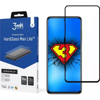 3MK Xiaomi POCO X3 GT Black - HardGlass Max Lite grūdinto stiklo apsauginė plėvelė