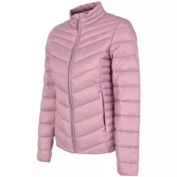 4F Moteriška dygsniuota striukė šviesiai violetinė H4Z22 KUDP002 52S