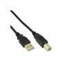 Microconnect USBAB3G USB laidas USB 2.0 3 m USB A USB B Juoda