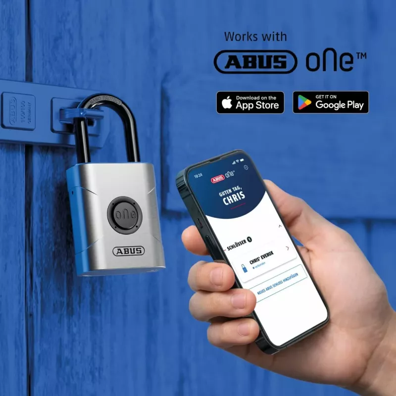 ABUS Security-Center ABEO10000 Bluetooth spynos pakabukas, sidabrinis