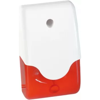 ABUS Security-Center SG1681 Mini Sirena su Mirksinčia Šviesa, Raudona, 12 V DC, 105 dB, IP44, Laidinė, Vidaus/Pastogės Lauko