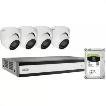 ABUS SECURITY-CENTER TVVR33843D 8 kanalų hibridinis vaizdo registratorius su 4 mini kupolinėmis kameromis