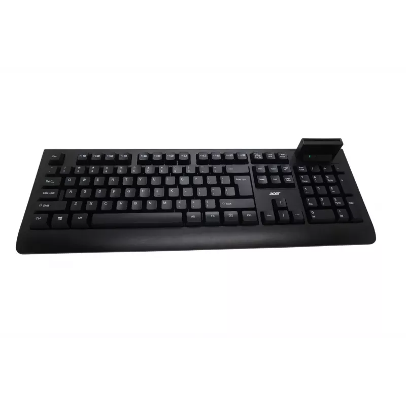 Acer AKW320 laidinė klaviatūra su išmaniąja kortelių skaitytuvu, JAV tarptautinis išdėstymas, juoda