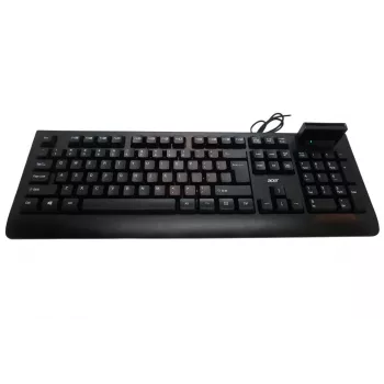 Acer AKW320 laidinė klaviatūra su išmaniąja kortelių skaitytuvu, JAV tarptautinis išdėstymas, juoda