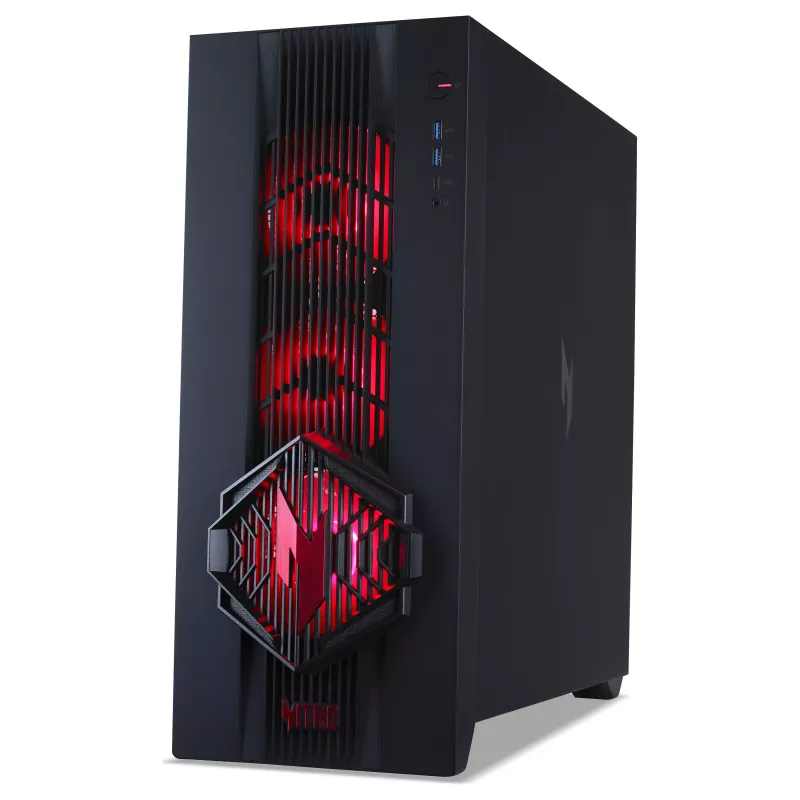 Acer Nitro 70 N70X3D-100 žaidimų kompiuteris, AMD Ryzen 7 9800X3D, 32GB DDR5, 2TB NVMe SSD, NVIDIA GeForce RTX 5080, Windows 11 Home, juodas