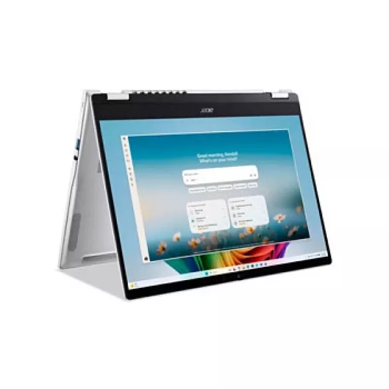 Acer Swift Spin 14 AI nešiojamas kompiuteris, Intel Core Ultra 9 386H, 16 GB RAM, 512 GB SSD, 14 colių WUXGA jutiklinis ekranas, Windows 11 Home, plieno pilka