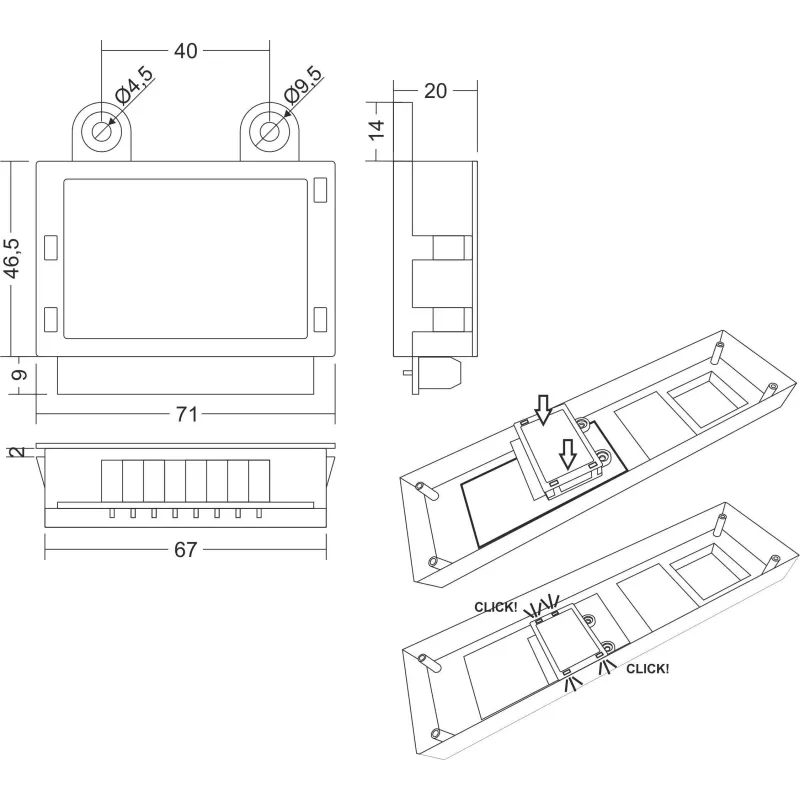 ACO CDN-U Signal Module su automatinio durų atidarymo funkcija