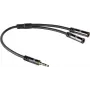 ACT AC3620 garso skirstytuvas, 0,15 m, 3,5 mm vyriškas į 2x moteriškus, juodas