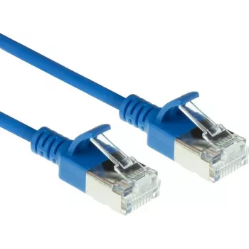 ACT Blue 5m LSZH U/FTP CAT6A Datacenter Slimline tinklo kabelis su RJ45 jungtimis (DC7605)