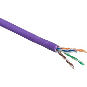 ACT Cat 6 U/UTP kietasis montavimo kabelis, LSZH, CPR Dca, 24AWG, violetinis, 305m (XS6003)