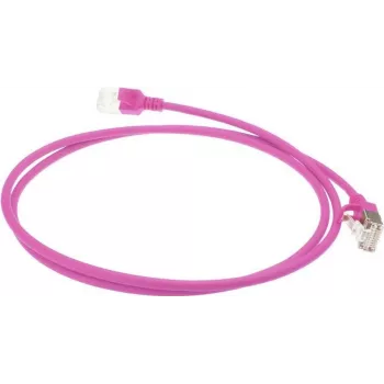 ACT Pink 5m LSZH U/FTP CAT6A Datacenter Slimline komutacinis kabelis be užkabinimo su RJ45 jungtimis (DC7405)