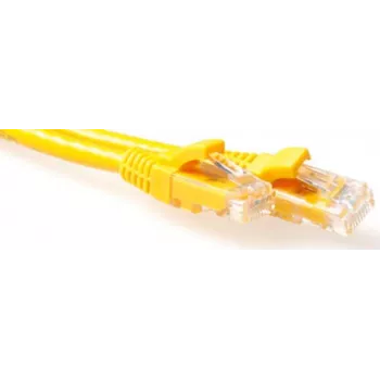 ACT geltonas 1,5 m LSZH U/UTP CAT6A tinklo kabelis su RJ45 jungtimis IB1951