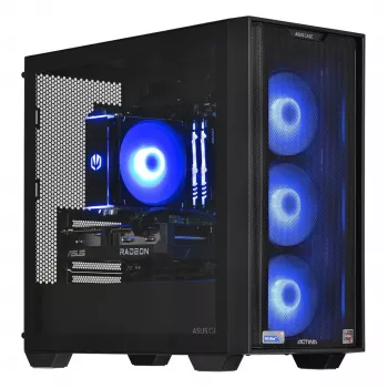 Kompiuteris ACTINA PC su AMD Ryzen 5 5600, 16 GB DDR4, 1 TB SSD, AMD Radeon RX 7600, Mini Tower, juodas