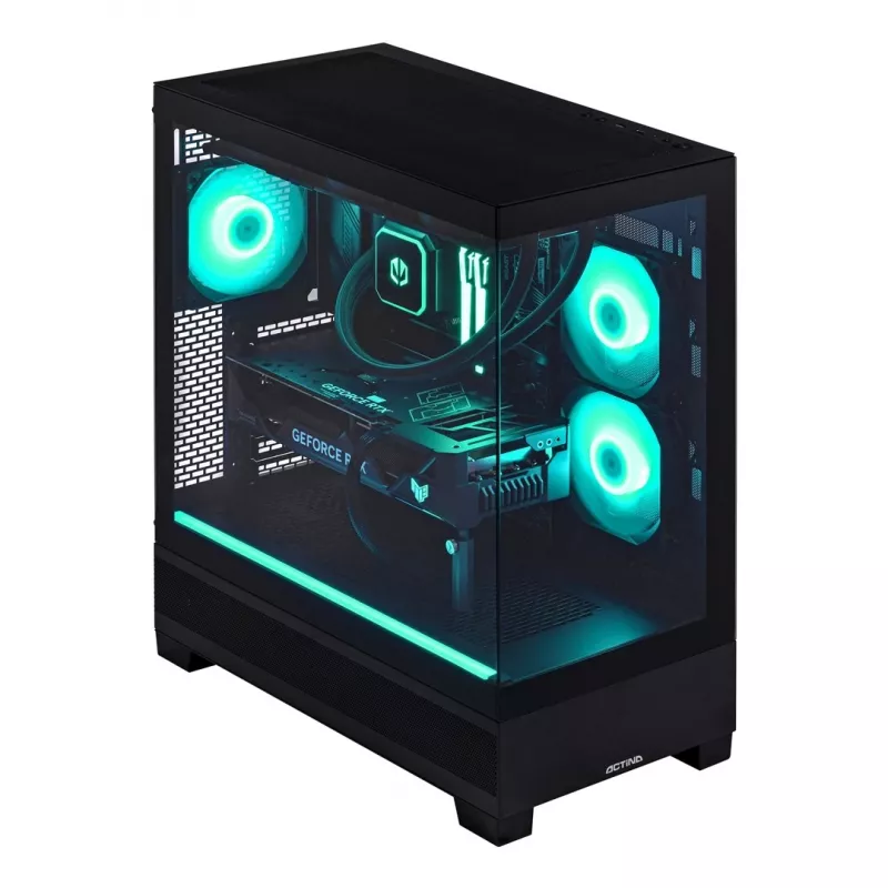 Kompiuteris ACTINA PC su AMD Ryzen 9 7900, 32 GB DDR5-SDRAM, 1 TB SSD, AMD Radeon RX 9070 XT, Midi Tower, Juodas