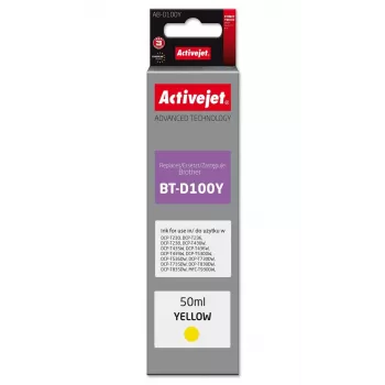 Activejet AB-D100Y geli rašalo kasetė Brother spausdintuvams, Brother BT-D100Y pakaitalas, Supreme serija, 50 ml