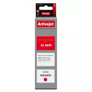 Activejet AC-G46M rašalo kasetė, rausvai raudona (magenta), skirta Canon GI-46M, 135 ml, didelės išeigos, suderinama