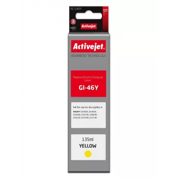 Activejet AC-G46Y geltonas rašalo papildymo buteliukas Canon GI-46Y, 135 ml, Supreme serija