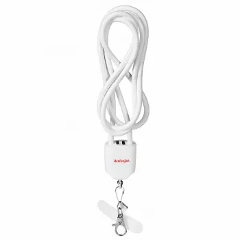 Activejet Lanyard su 3-in-1 Įkrovimo Laidu, Baltas