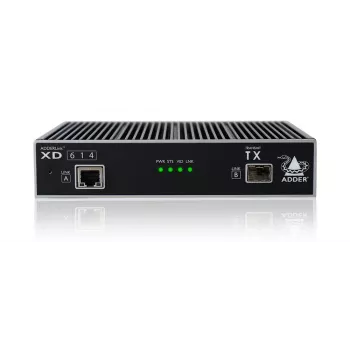 ADDER XD614P-DP DisplayPort KVM prailgintuvas, siųstuvas ir imtuvas, laidinis, iki 4000 m per šviesolaidį, 1920 x 1200 @ 60Hz, Cat6/Cat6a/Cat7/Cat8.1