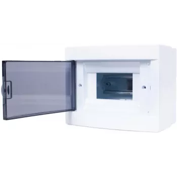 ADELID RM-NT-06T 6 modulių paviršinio montavimo skirstomasis skydas, IP40, balta/pilka