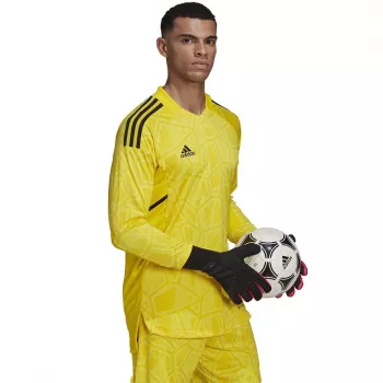 adidas Condivo 22 ilgomis rankovėmis vartininko marškinėliai vyrams saulės geltoni HF0137