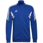 adidas Condivo 22 vyriška treniruočių striukė Team Navy Blue AEROREADY su pilnu užtrauktuku, prigludęs kirpimas