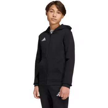 adidas Entrada 26 užtraukiamas gobtuvas su užtrauktuku vaikams juodas 152cm