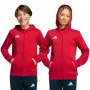 adidas Entrada 26 Pilnas Užtrauktukas Džemperis Vaikams Raudonas 140cm