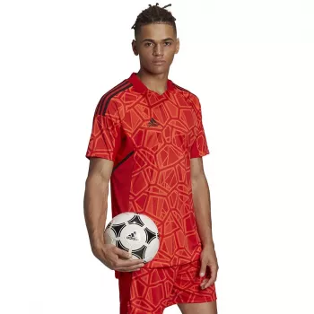 ADIDAS Vyriški Condivo 22 vartininko marškinėliai trumpomis rankovėmis raudoni
